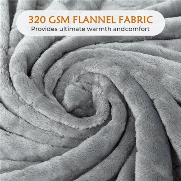 Fleece Blanket Super Soft Cozy Throw Blanket 50" x 60", Lightweight Fuzzy - Picture 4 of 7